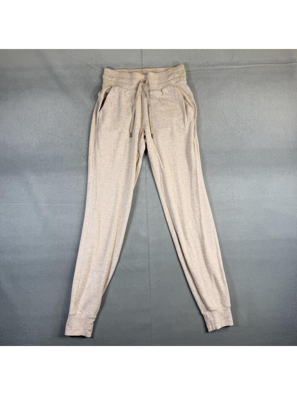Lululemon Warm Down Jogger Womens 2 Beige Soft Touch  Lounge Rest Day